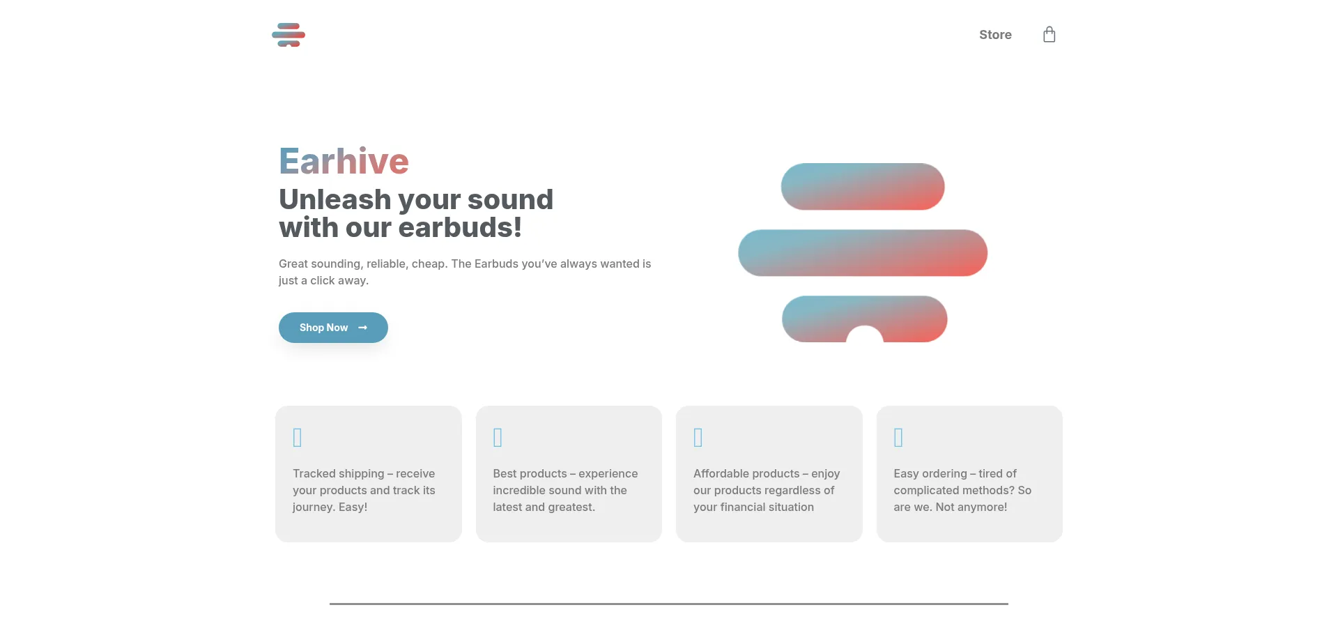 Website screenshot of Earhive.com