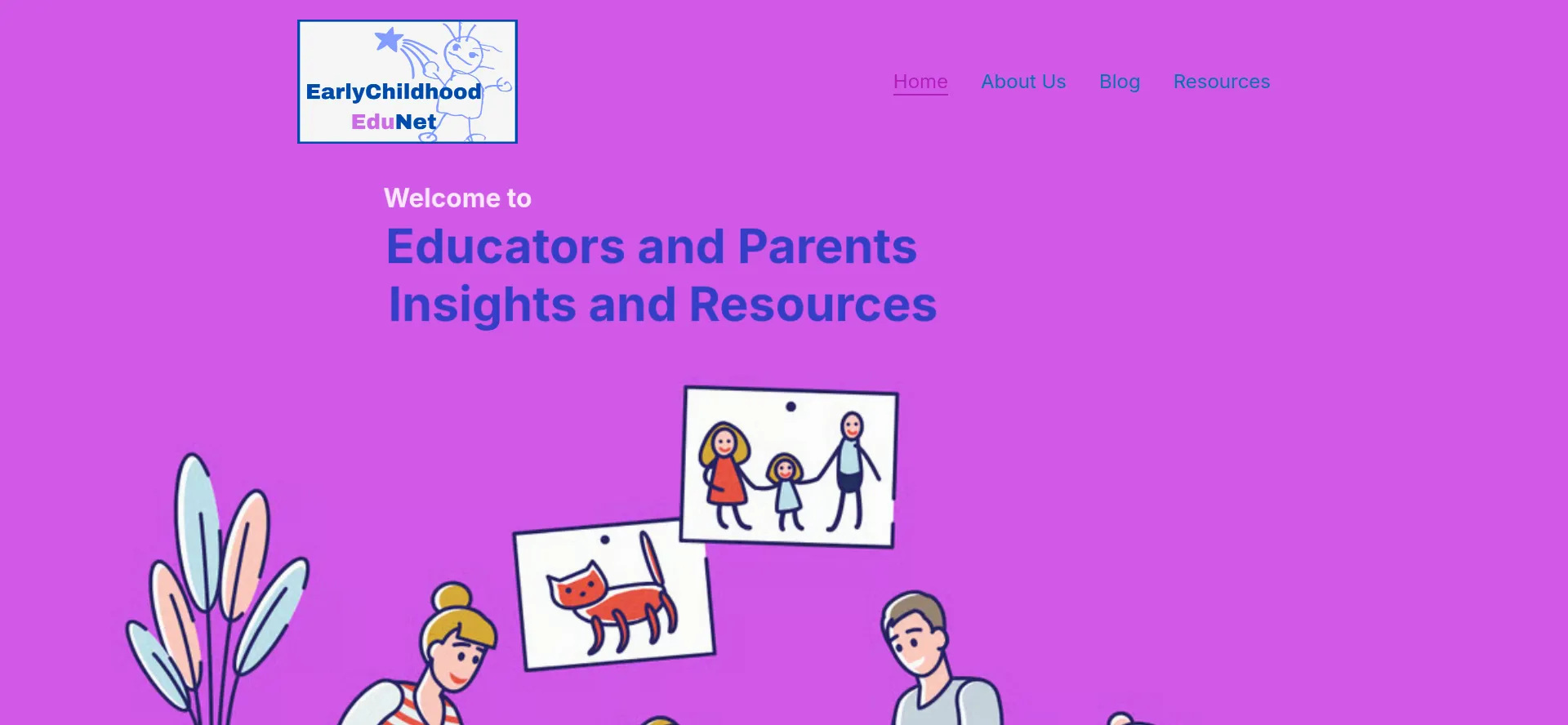 Website screenshot of Earlychildhoodedu.net