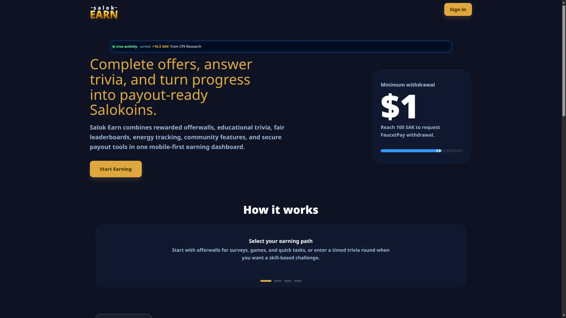 Earn.salok.world
