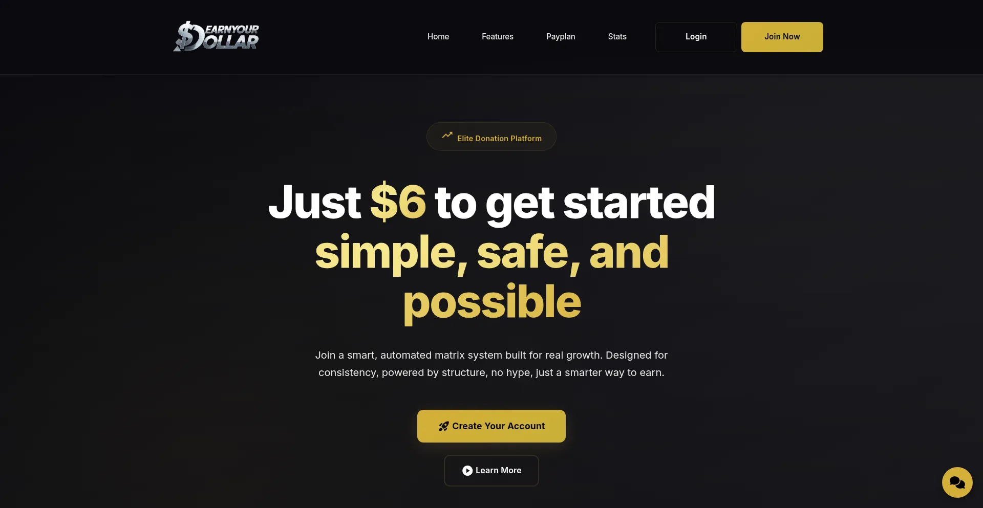 Website screenshot of Earnyourdollar.com