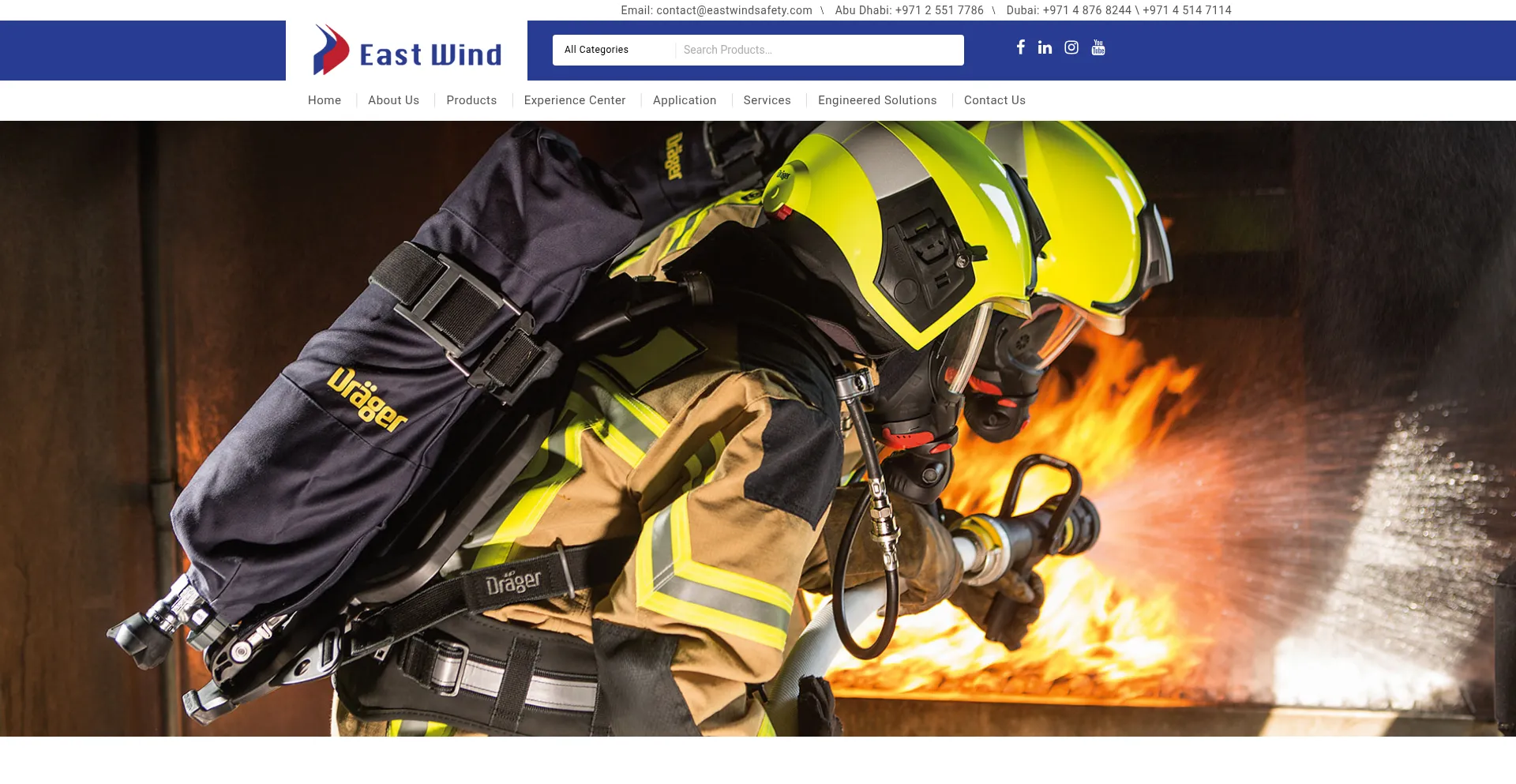Website screenshot of Eastwindsafety.com