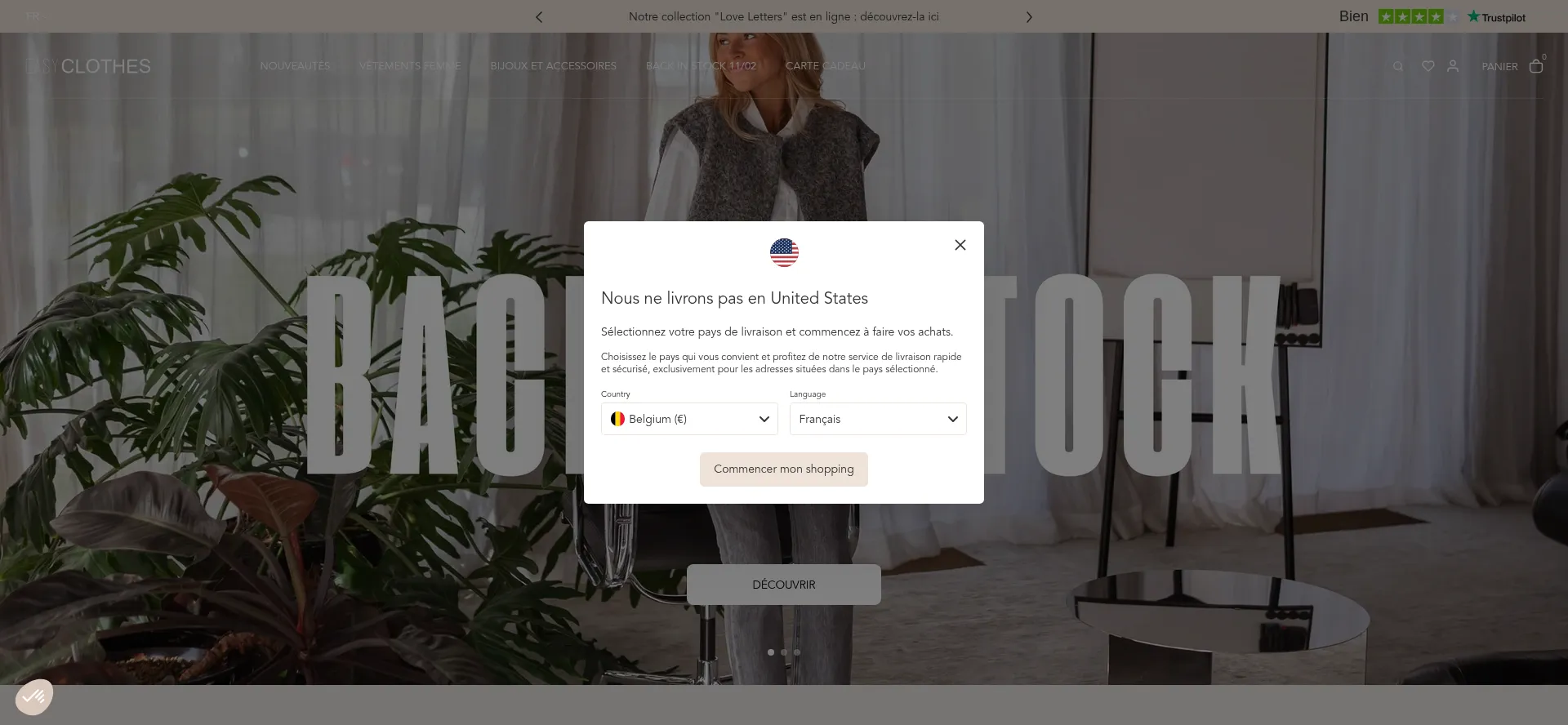Website screenshot of Easy-clothes.com