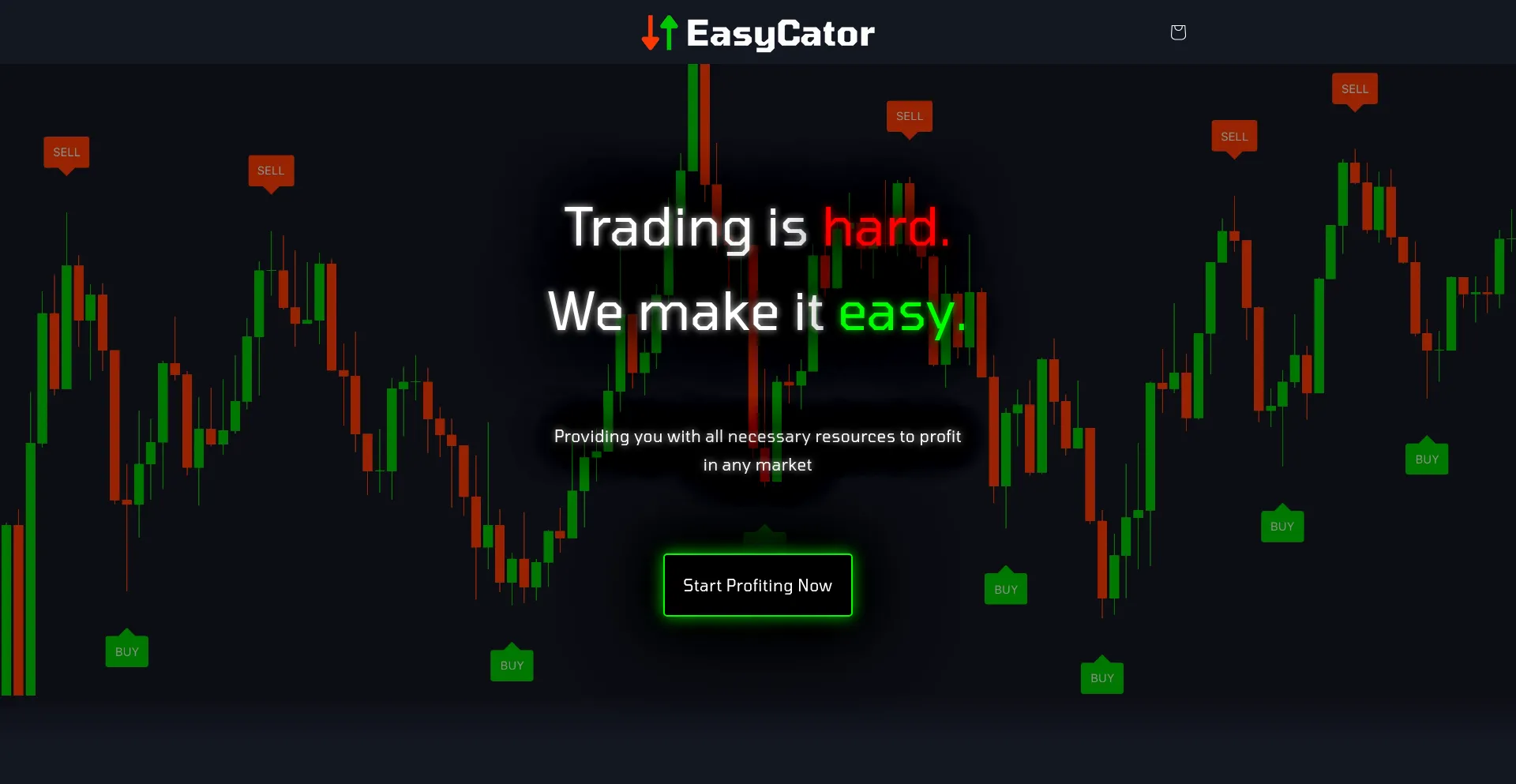 Website screenshot of Easycator.com