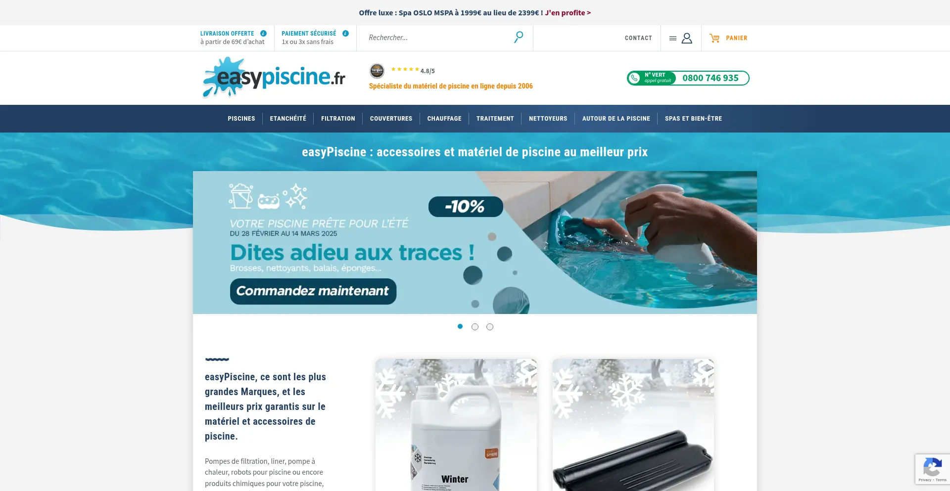 Easypiscine.fr Screenshot