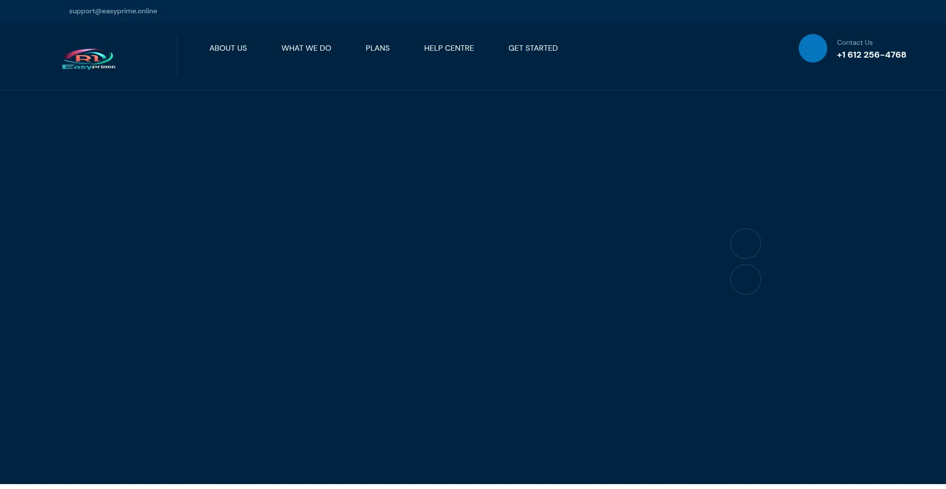 Website screenshot of Easyprime.online