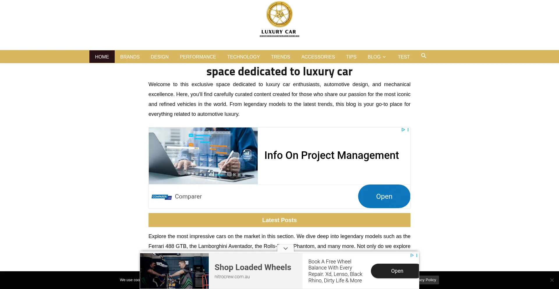 Website screenshot of Easyvehiclestorage.com.au