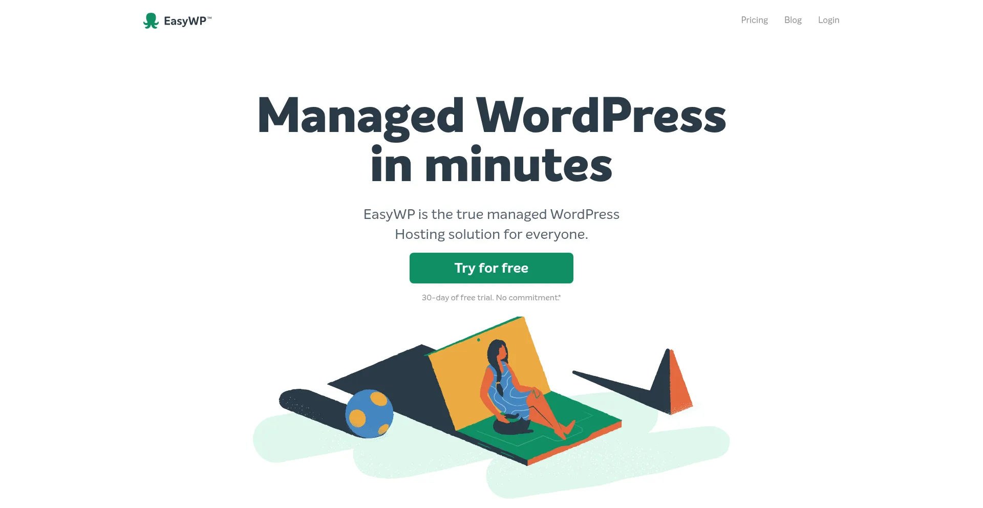 Website screenshot of Easywp.com
