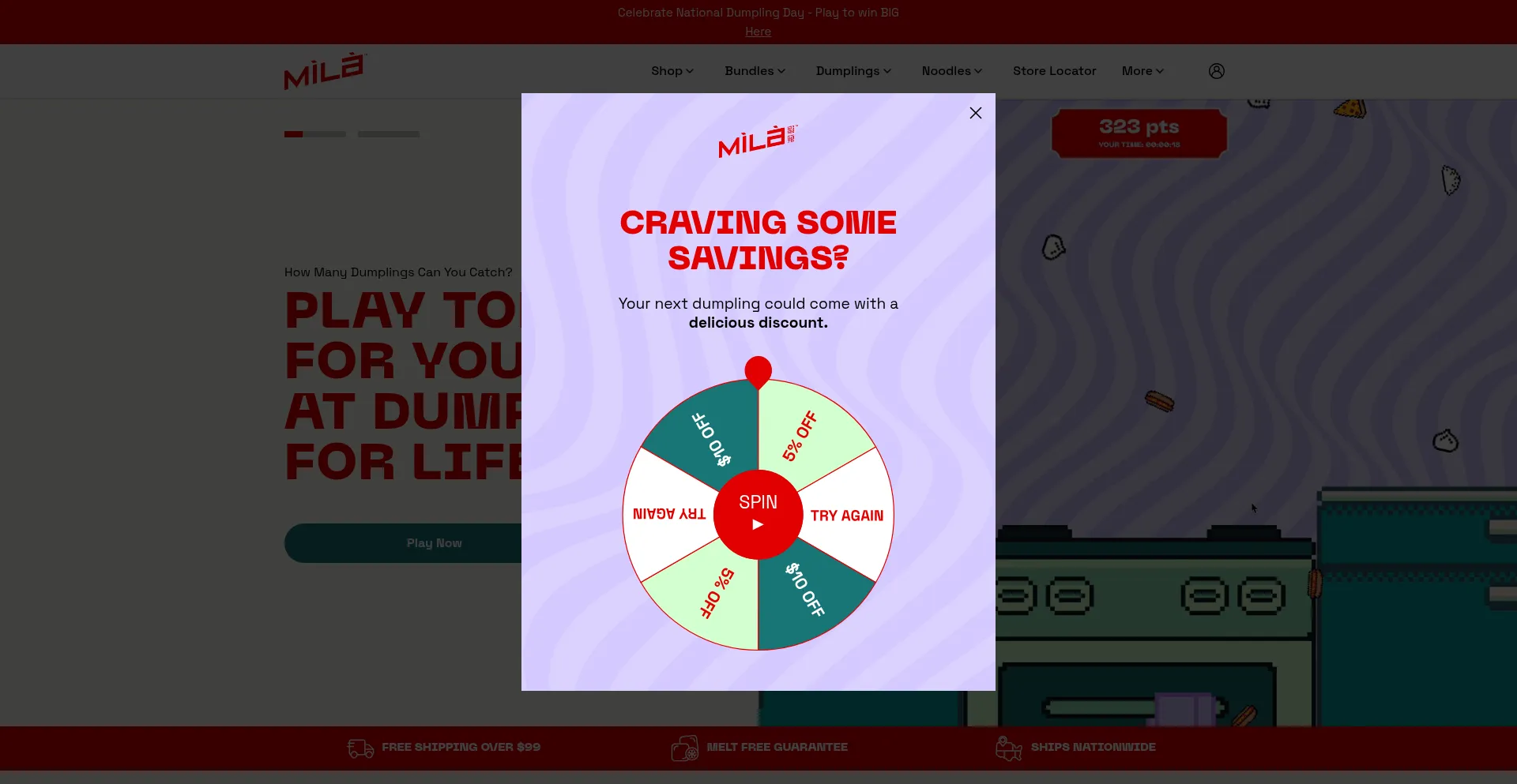 Eatmila.com Screenshot