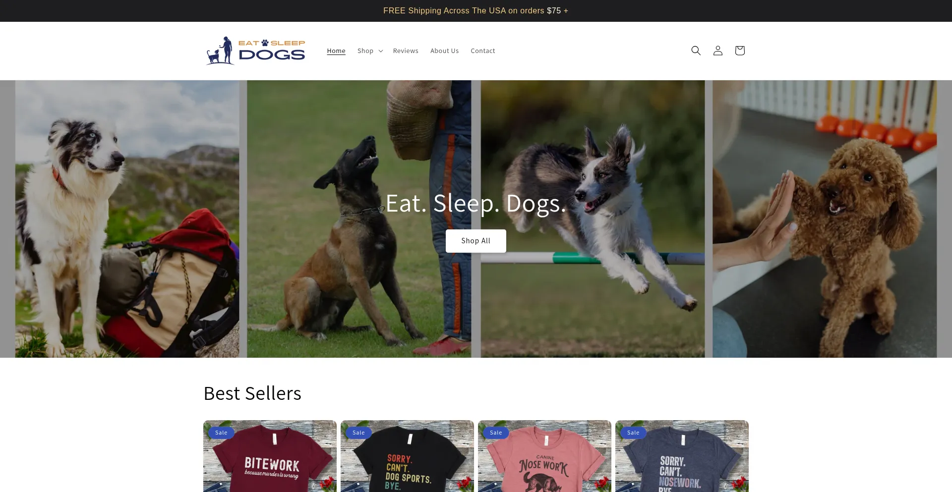 Eatsleepdogs.com Screenshot