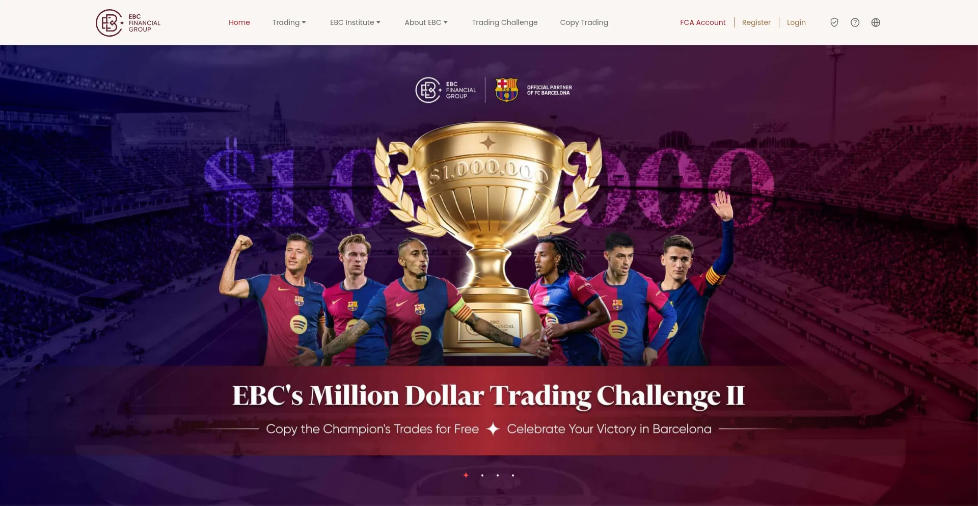 Website screenshot of Ebc.com