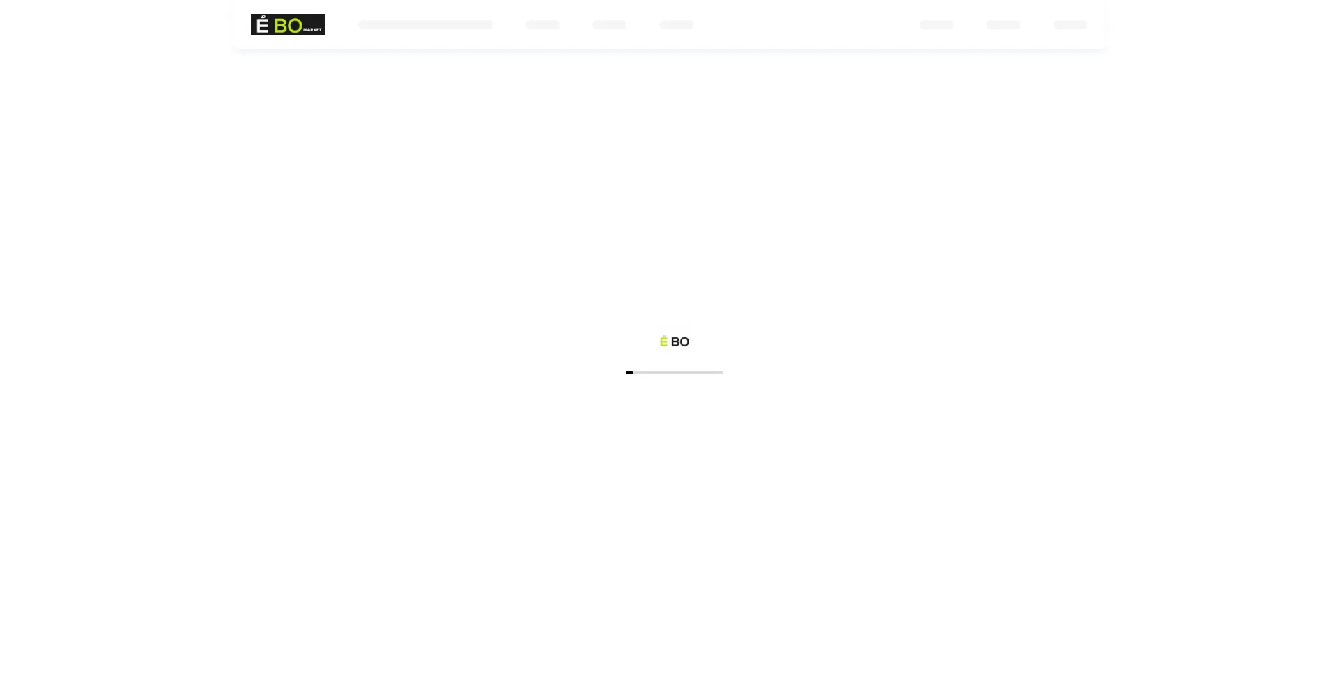Website screenshot of Ebo.market