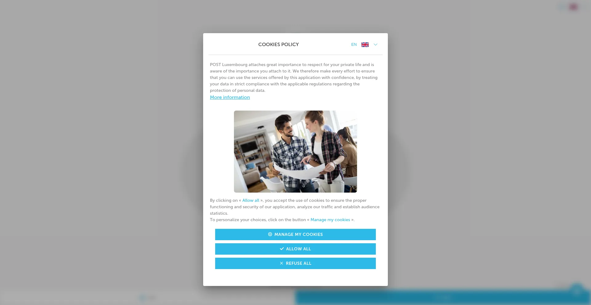 Website screenshot of Eboo.lu
