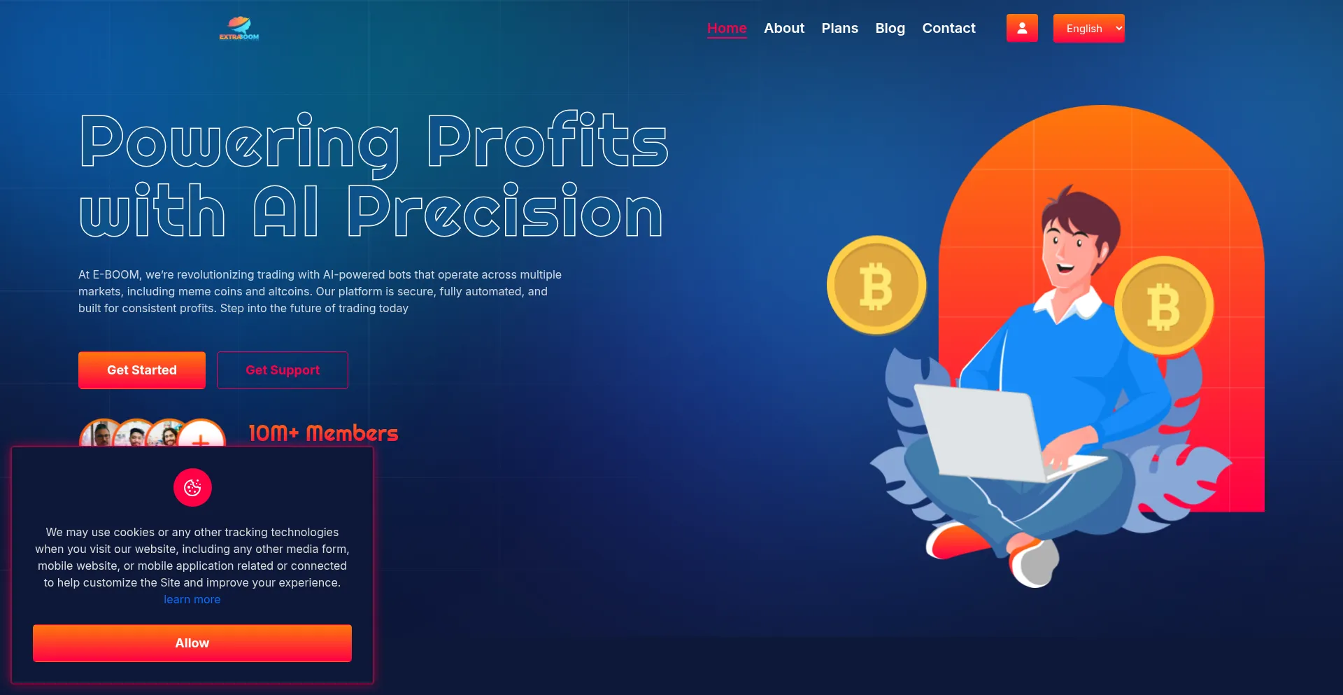 Website screenshot of Eboomerr.com