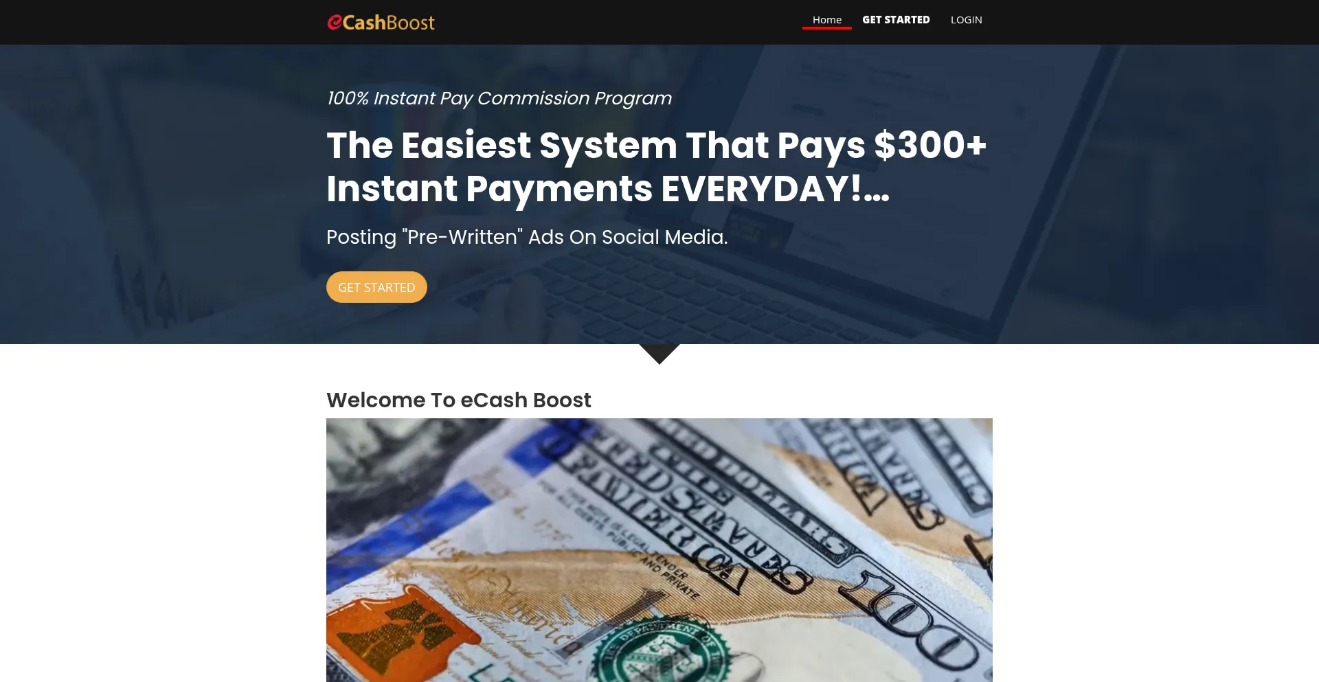 Ecashboost.com Screenshot