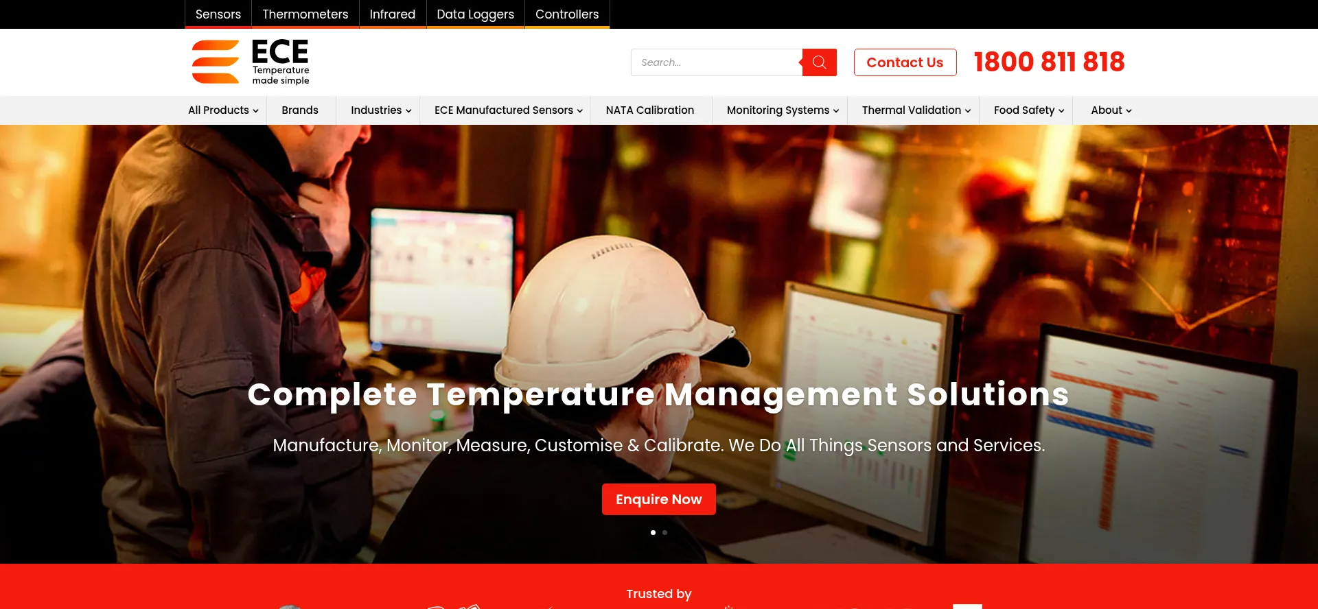Website screenshot of Ecefast.com.au