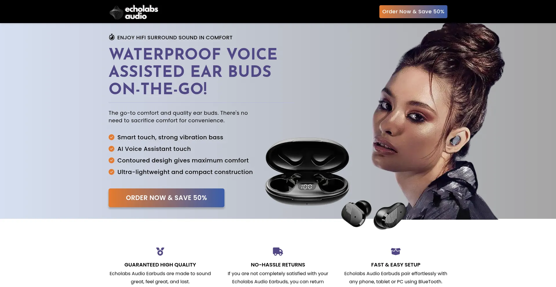 Website screenshot of Echolabsaudio.com