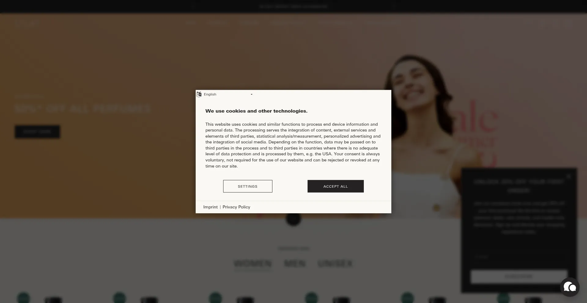 Website screenshot of Eclat.eu
