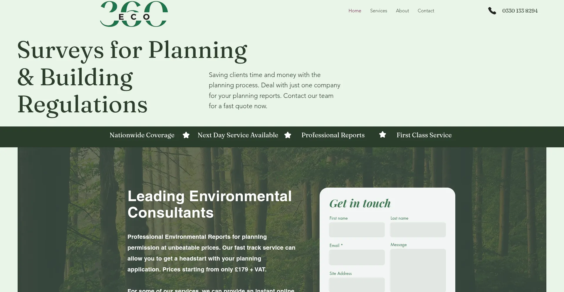 Website screenshot of Eco-360.co.uk