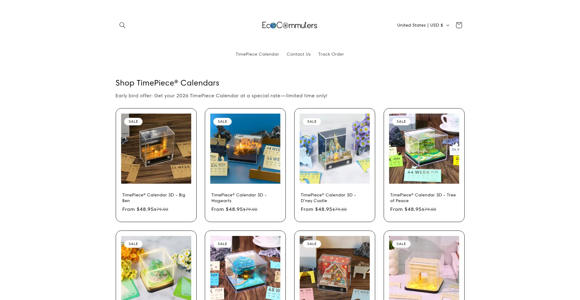 Website screenshot of Eco-commuters.com