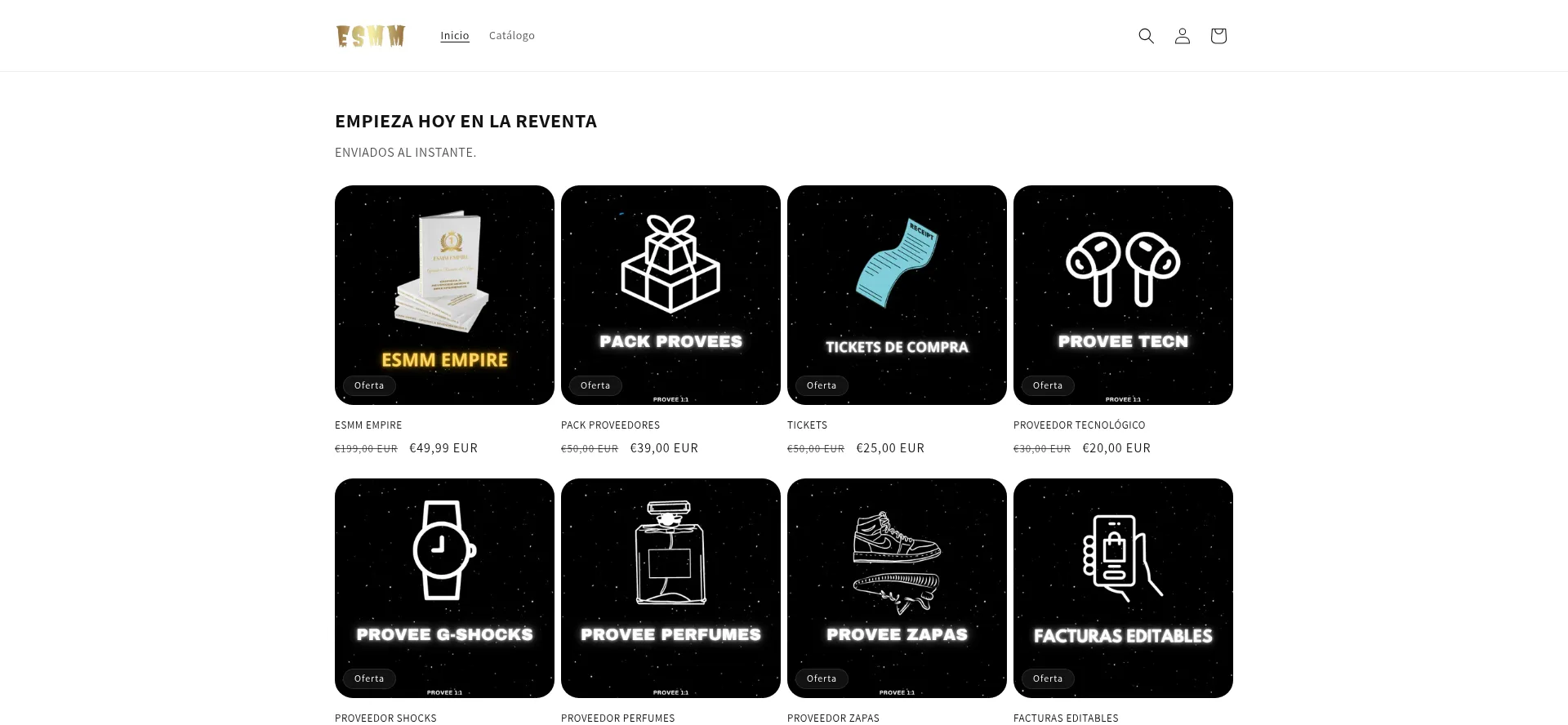 Website screenshot of Ecomsamm.store