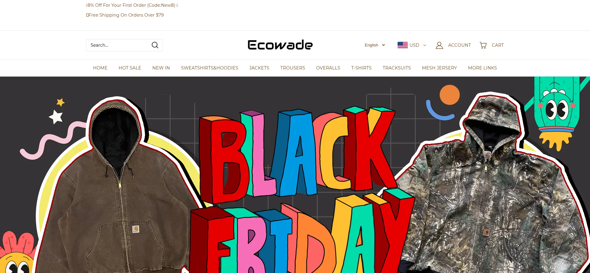 Website screenshot of Ecowade.com