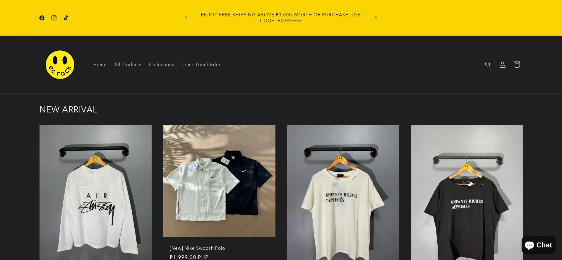 Website screenshot of Ecrackph.com