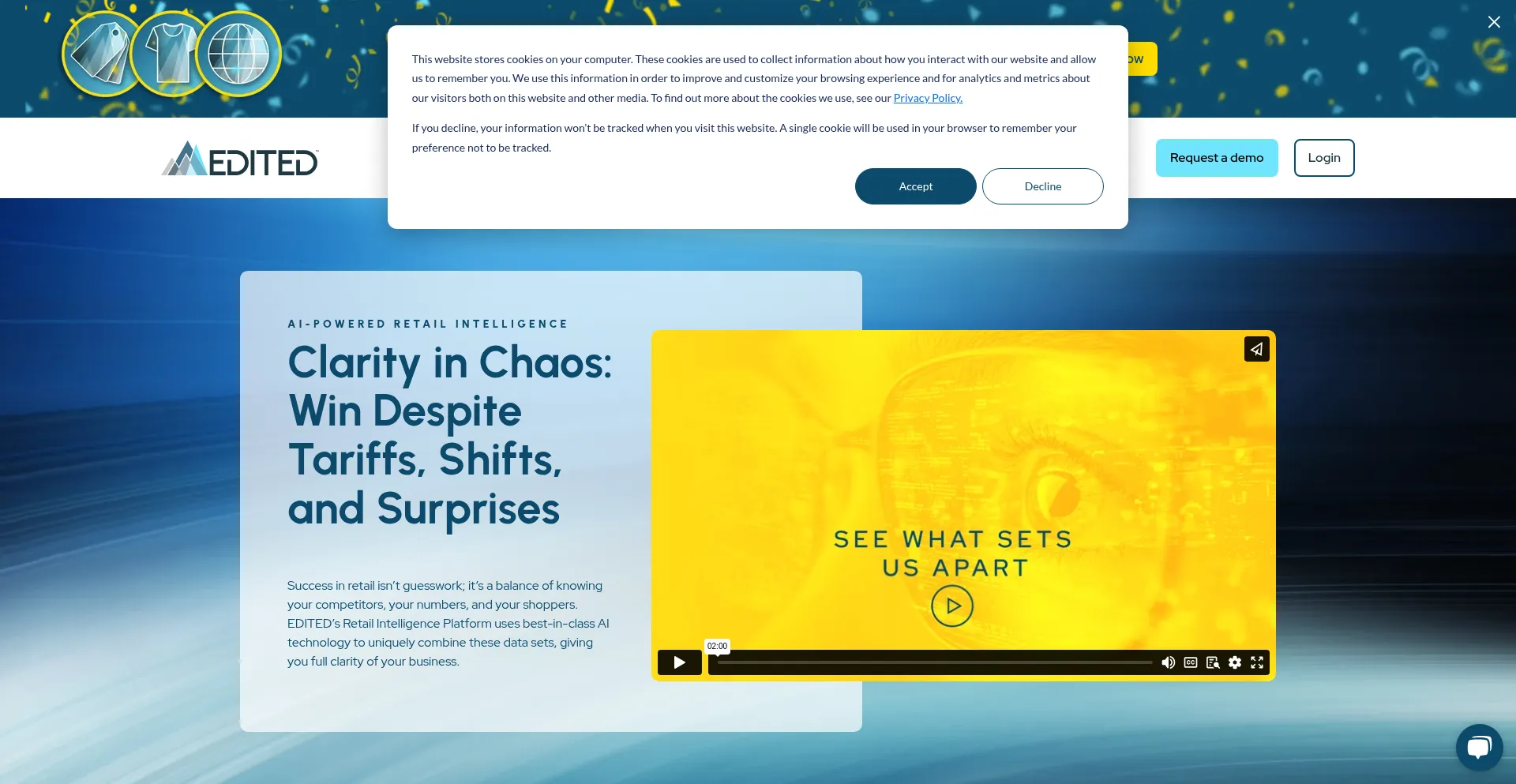 Website screenshot of Edited.com