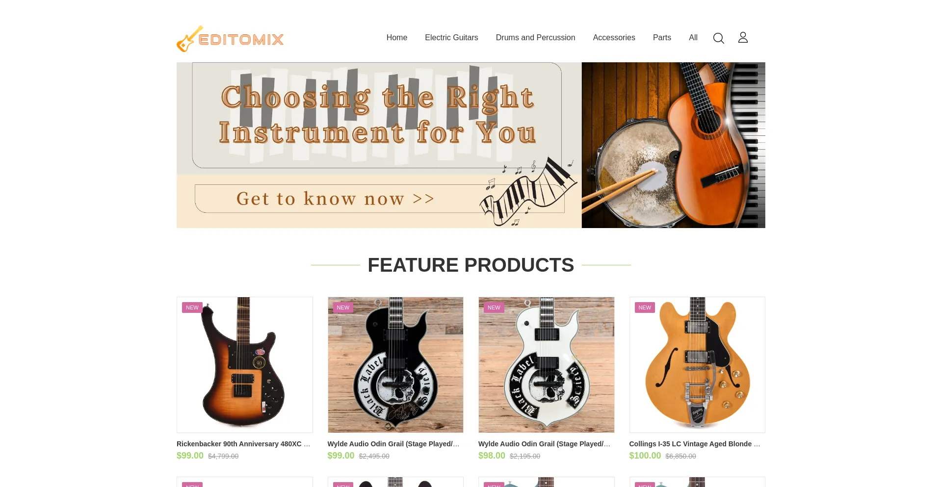 Website screenshot of Editomix.com