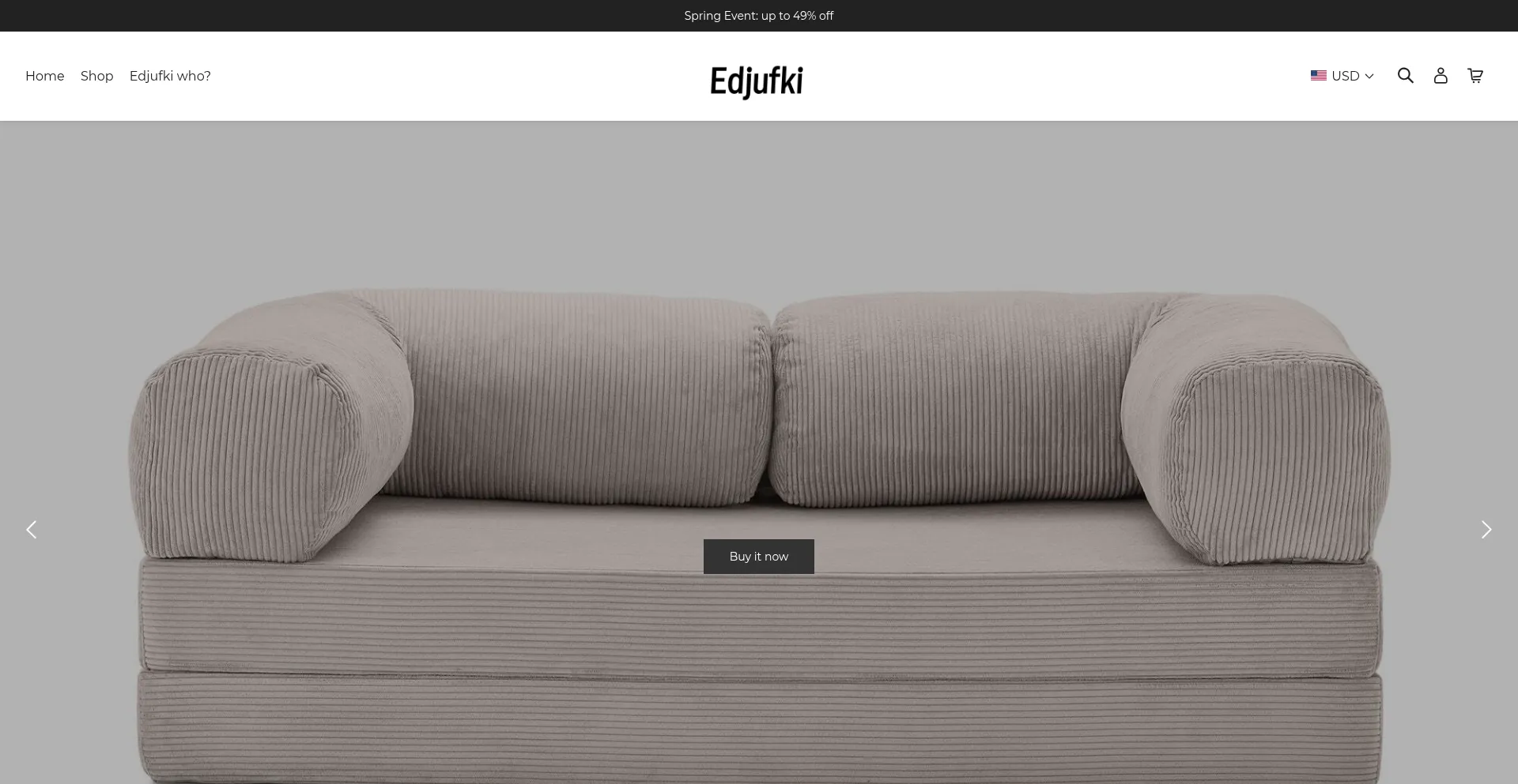 Website screenshot of Edjufki.com