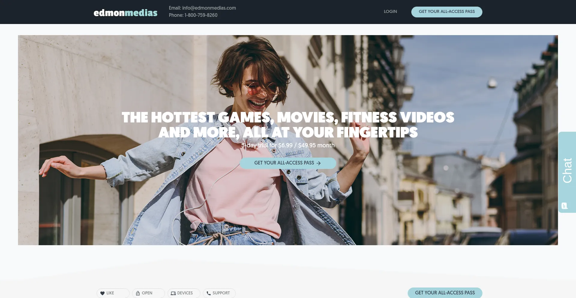 Website screenshot of Edmonmedias.com