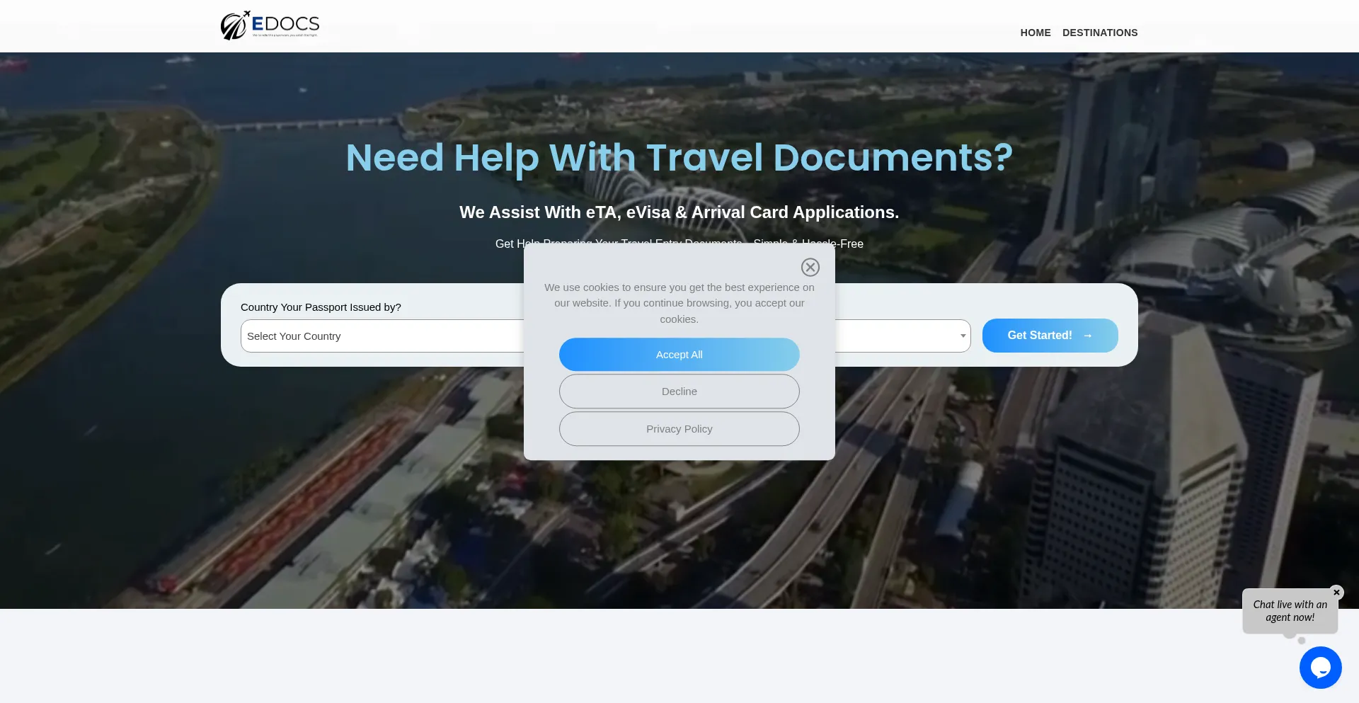 Website screenshot of Edocs.online