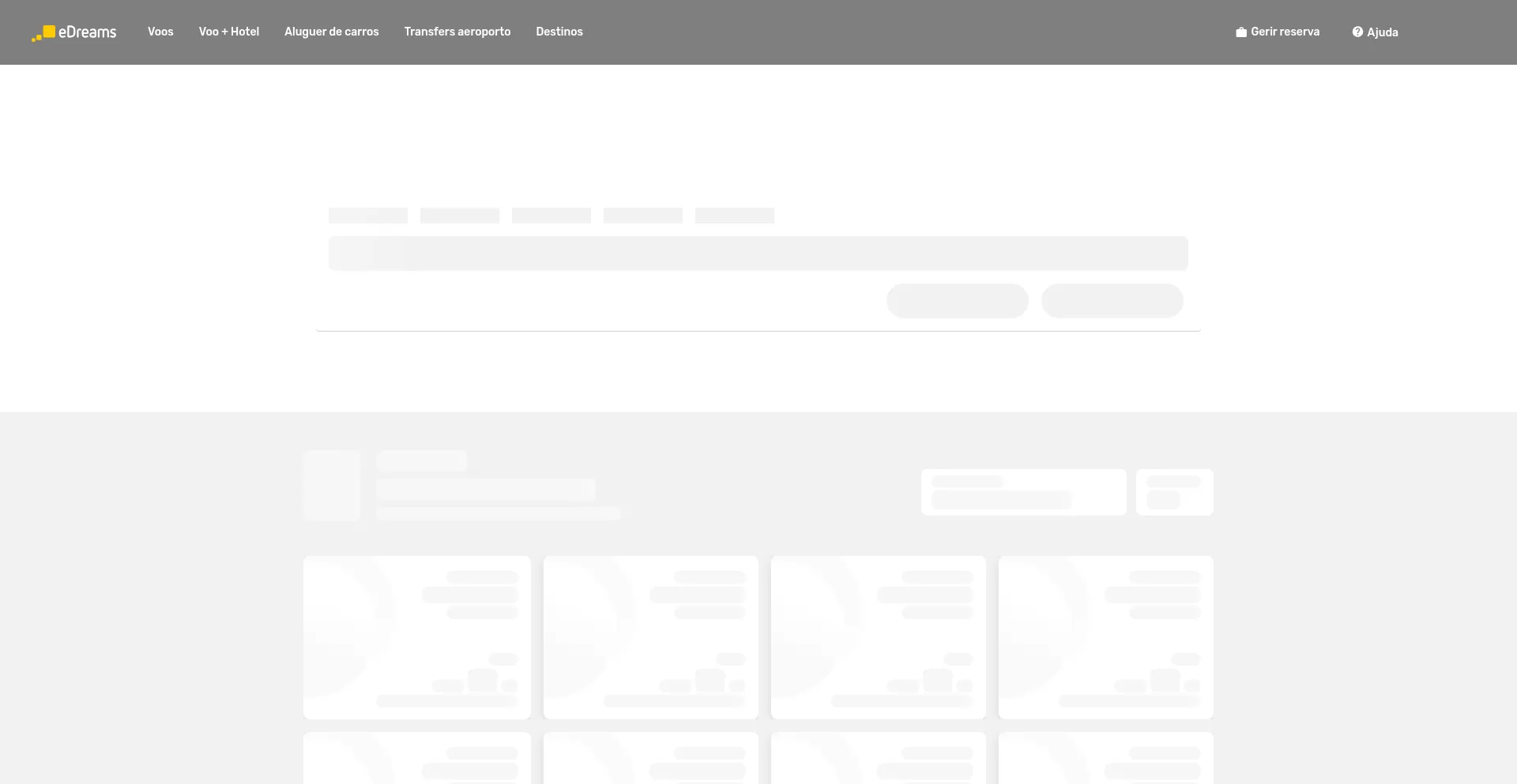 Website screenshot of Edreams.pt