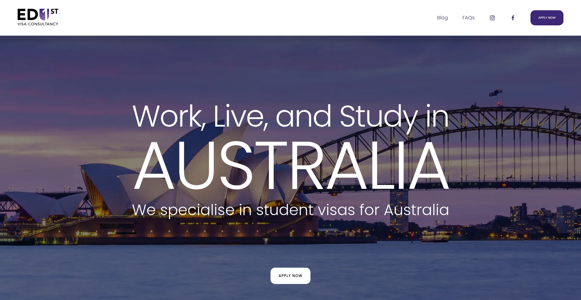 Website screenshot of Edufirstvisa.com