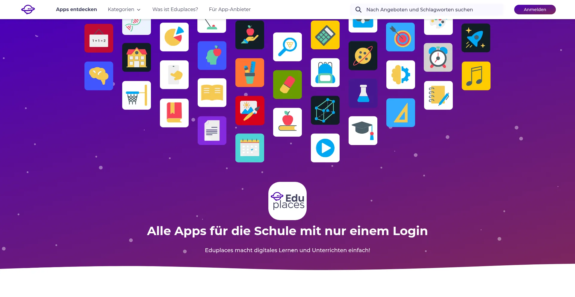 Website screenshot of Eduplaces.de