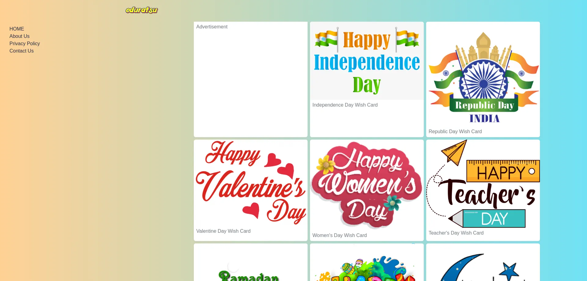 Website screenshot of Eduratsu.in