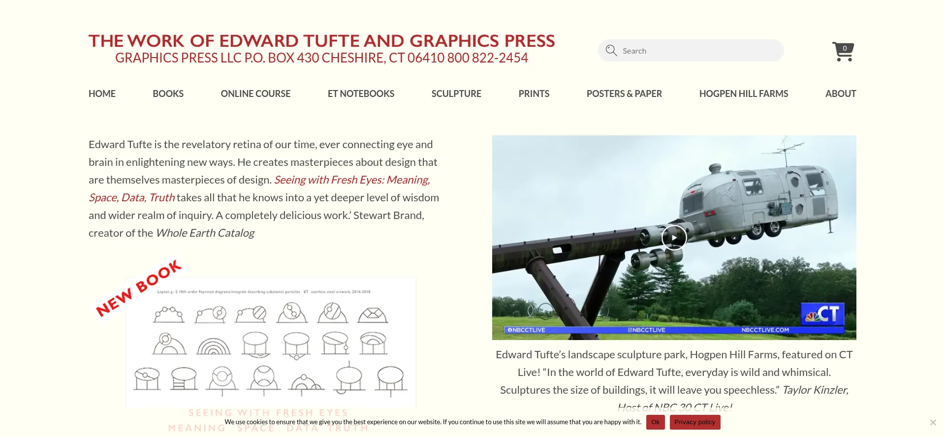 Website screenshot of Edwardtufte.com