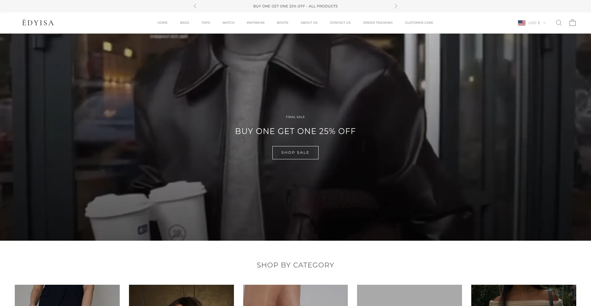 Website screenshot of Edyisa.com