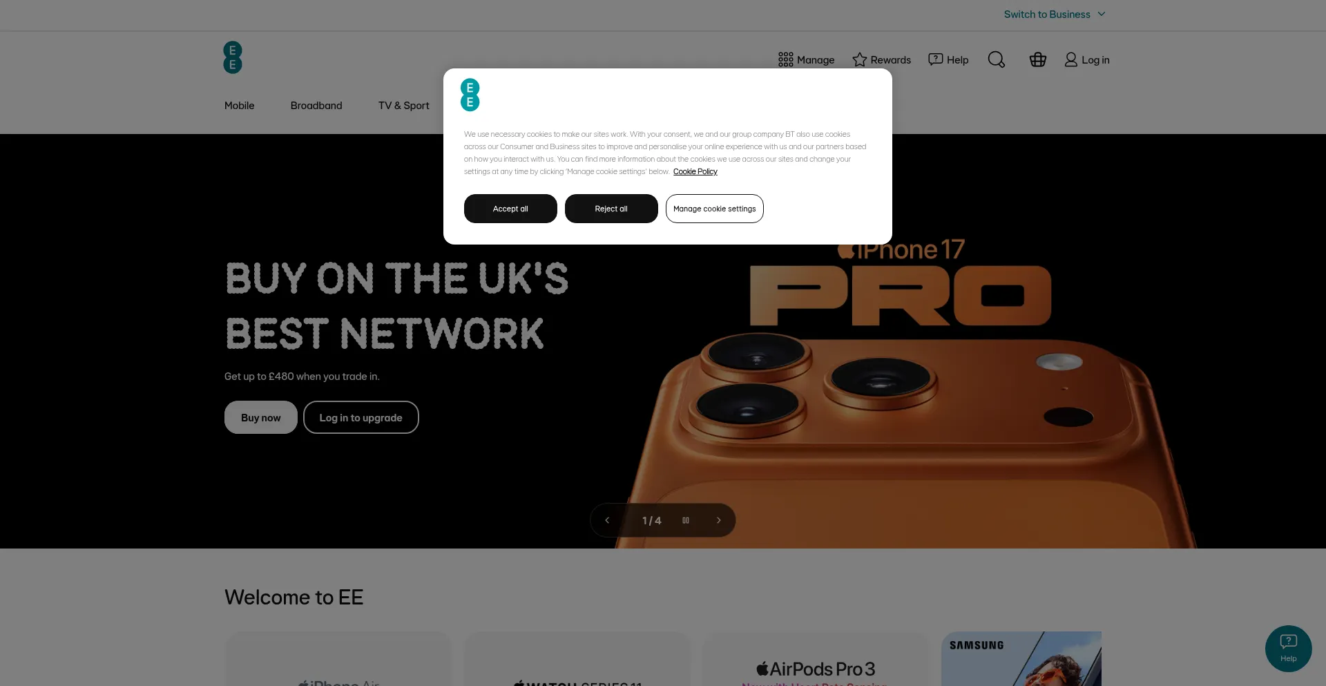 Ee.co.uk Screenshot