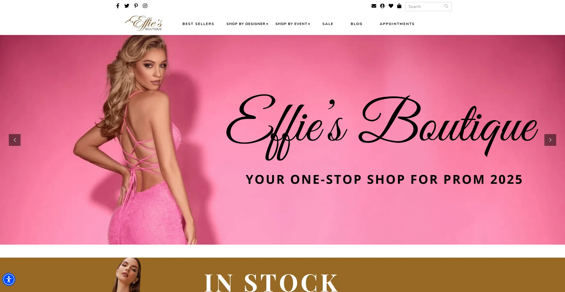 Website screenshot of Effies.com