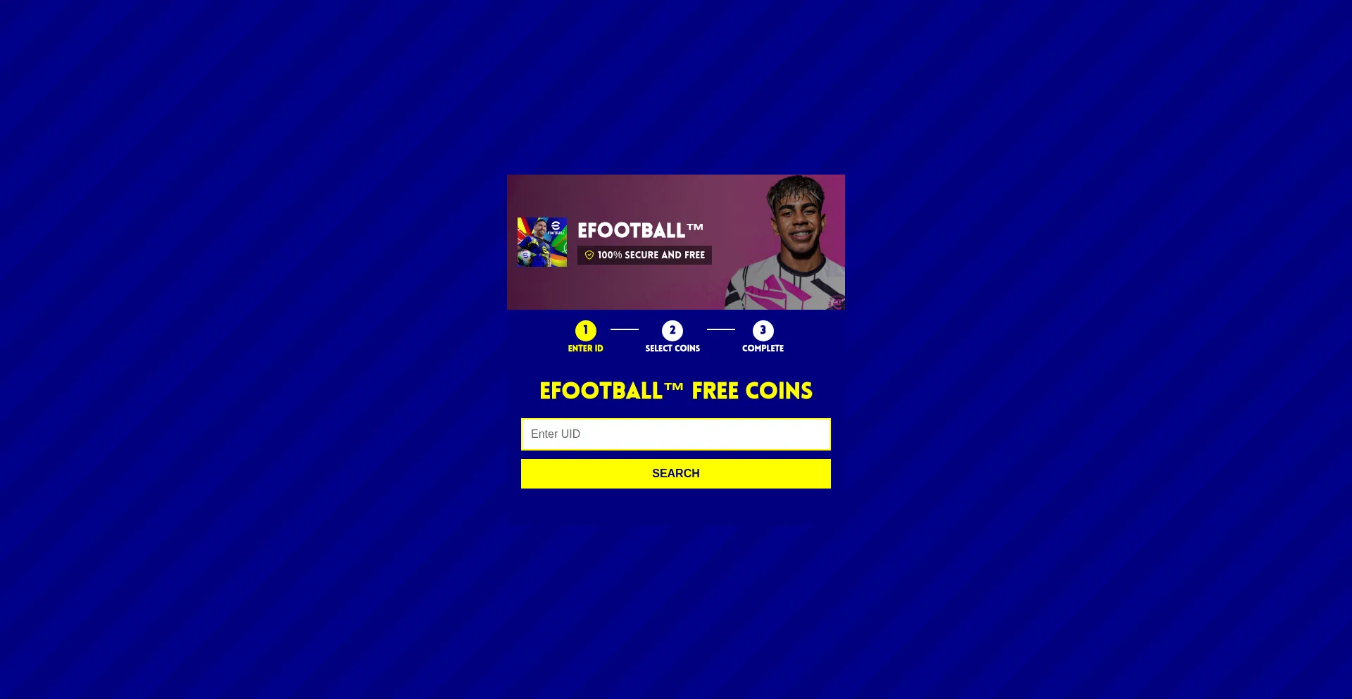 Website screenshot of Efootballcoin.com