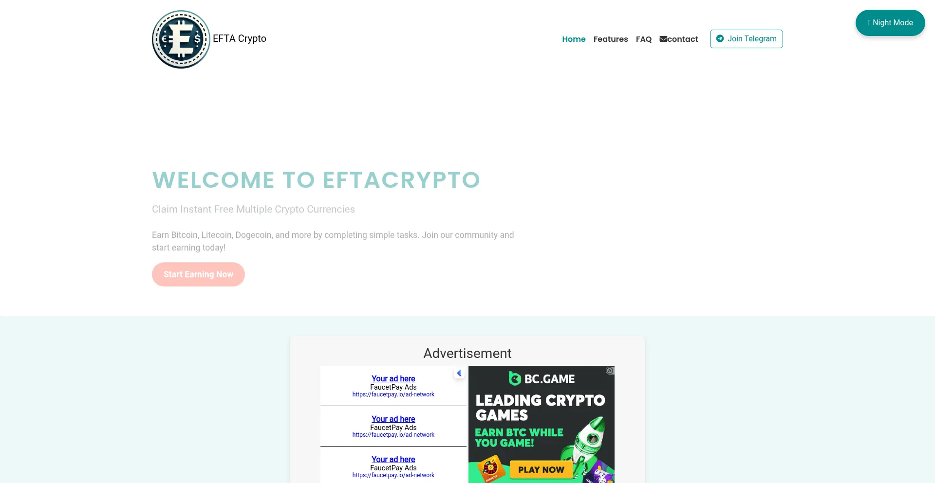 Eftacrypto.com Screenshot