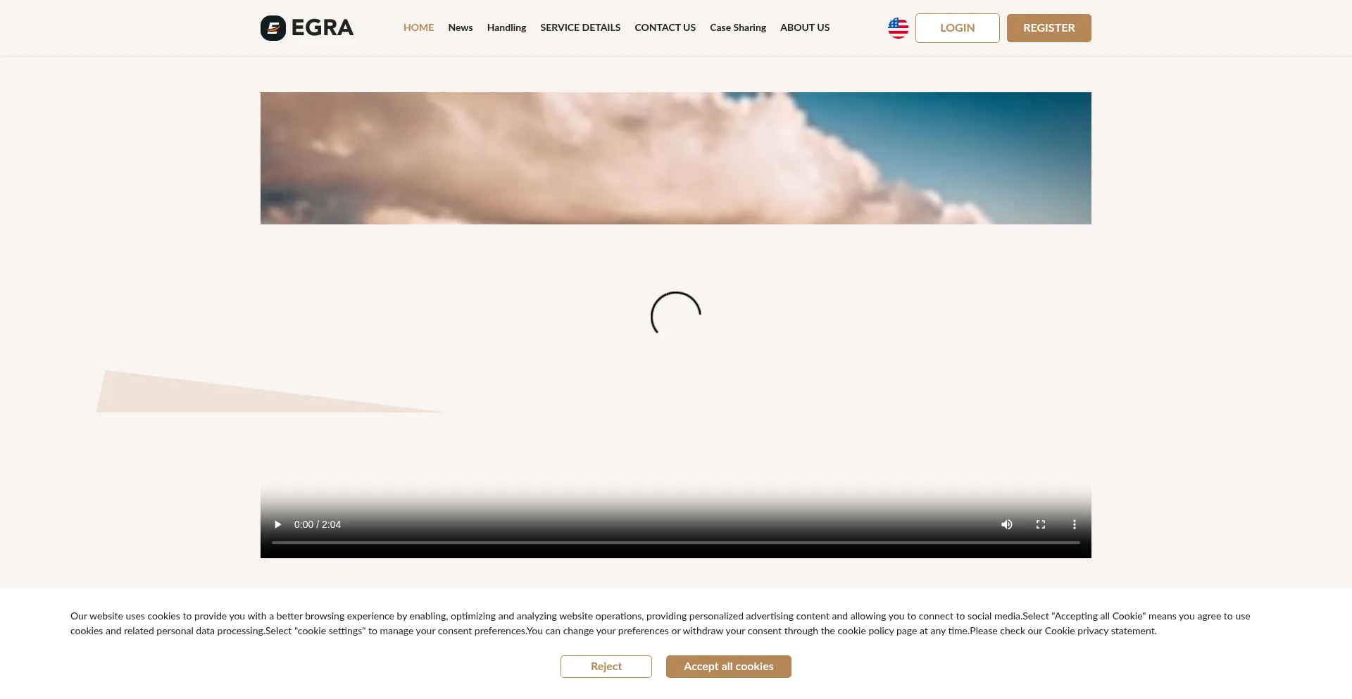 Website screenshot of Egrasc.com