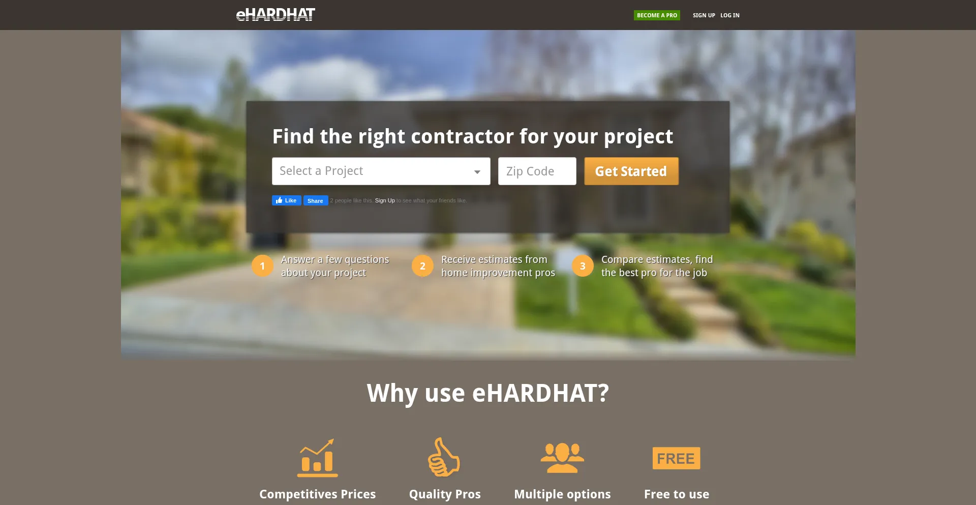 Website screenshot of Ehardhat.com