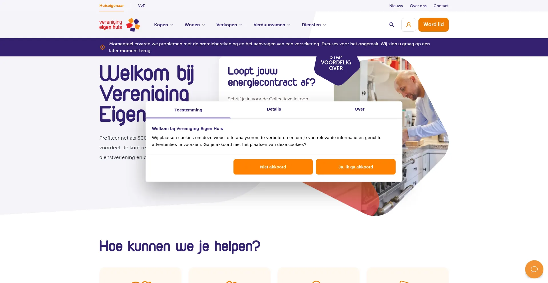 Website screenshot of Eigenhuis.nl