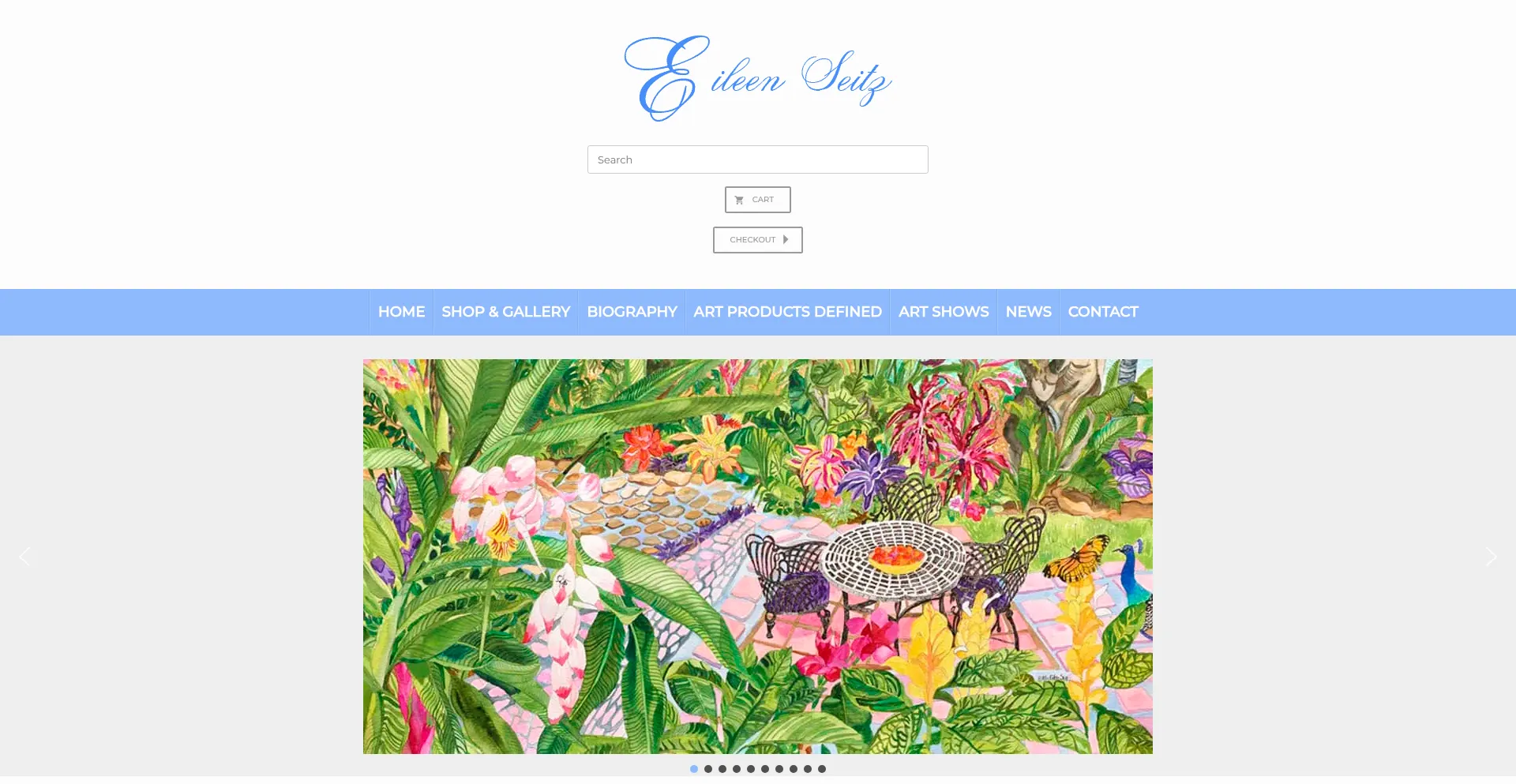 Website screenshot of Eileenseitz.com