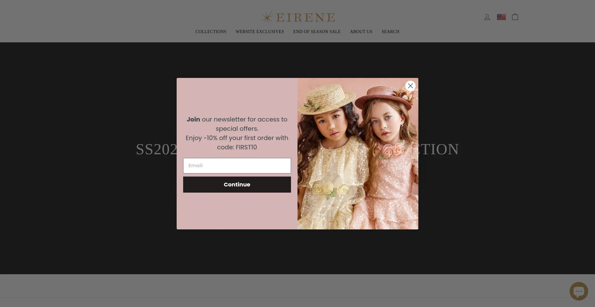 Website screenshot of Eirenestudio.com