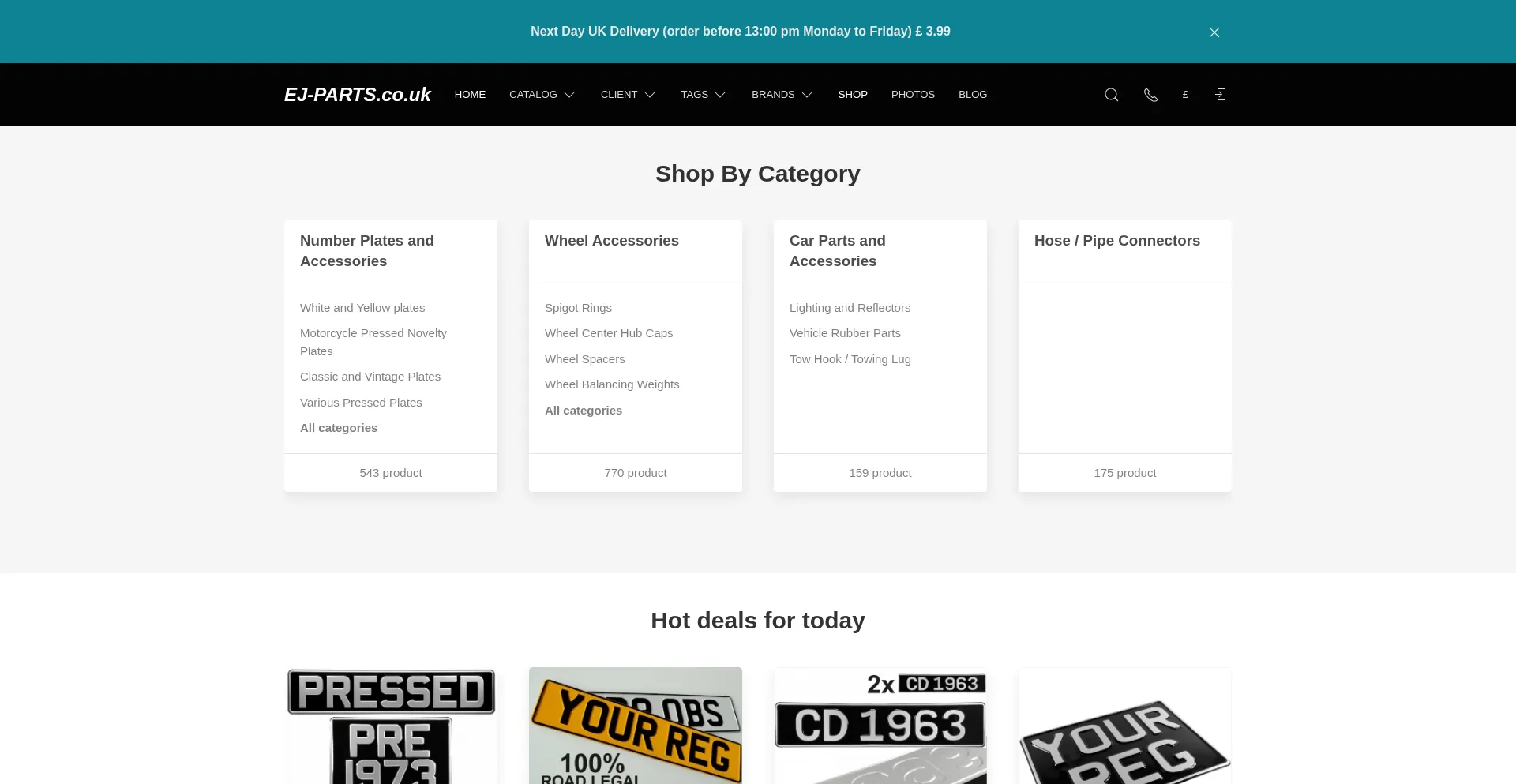 Ej-parts.co.uk Screenshot