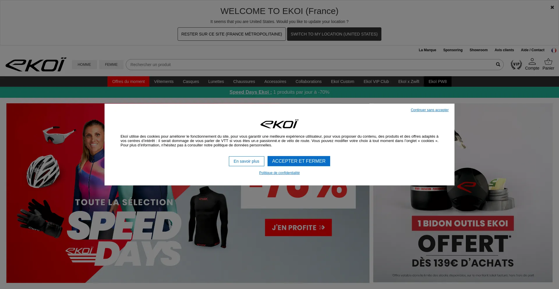 Website screenshot of Ekoi.com