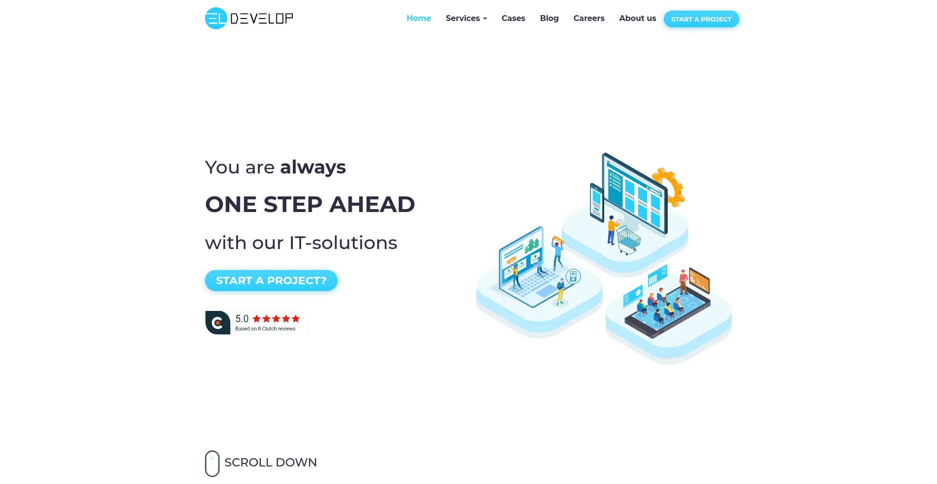 Website screenshot of Eldevelop.com