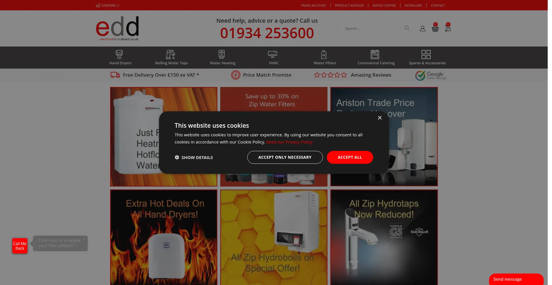 Electricaldealsdirect.co.uk Screenshot